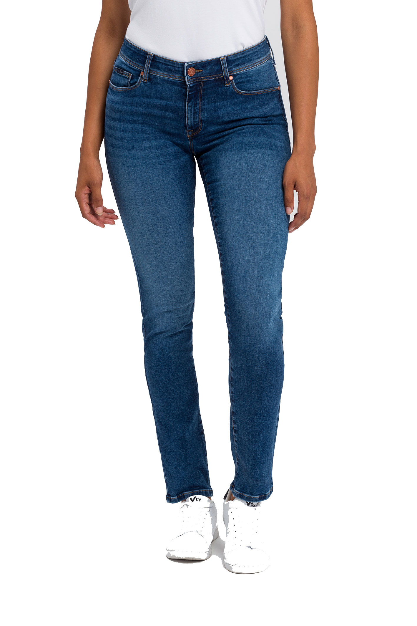 ANYA Dark Mid Blue Slim Fit