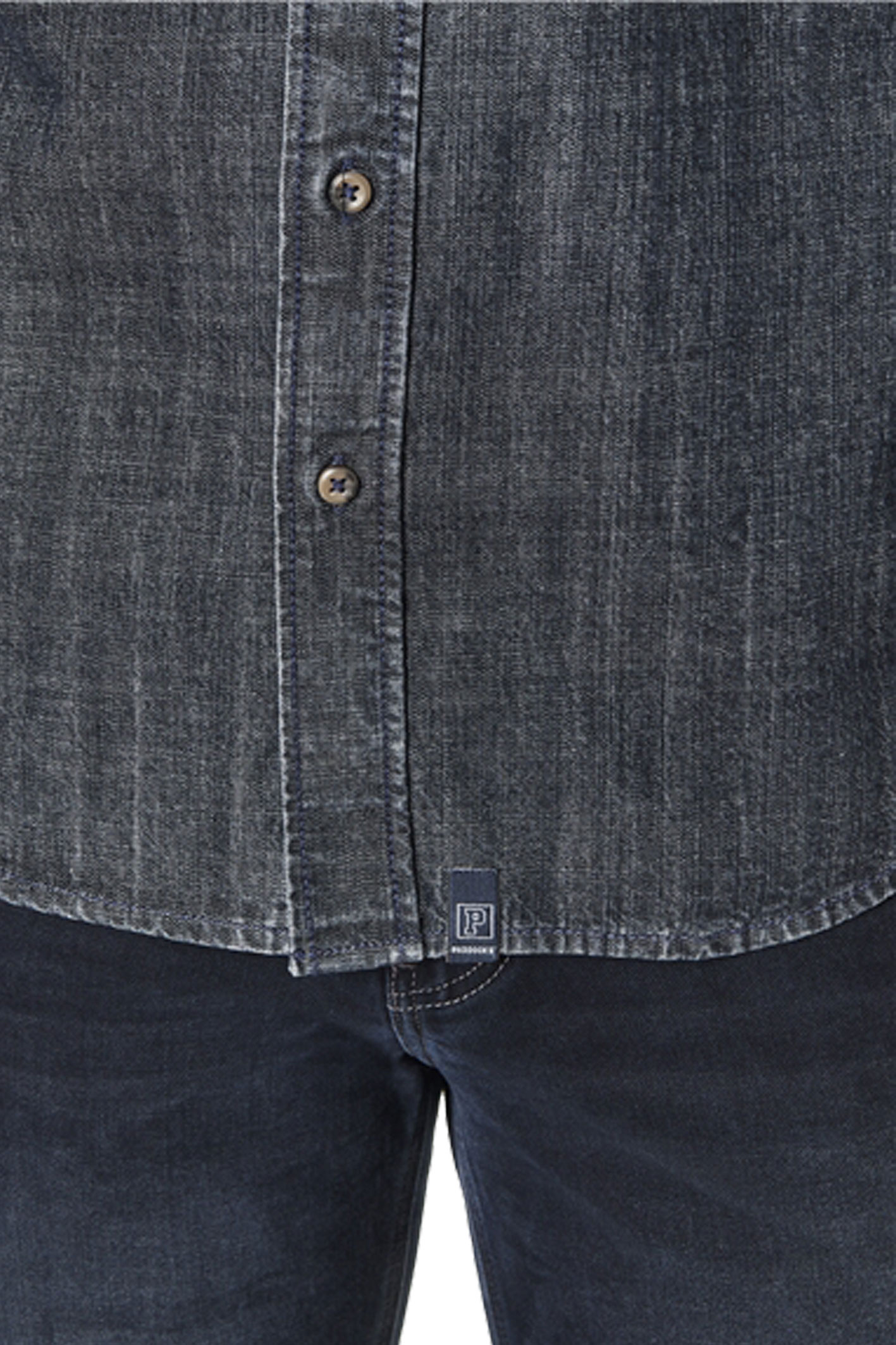 JEANSHEMD DALLAS LS Indigo Blue Stone