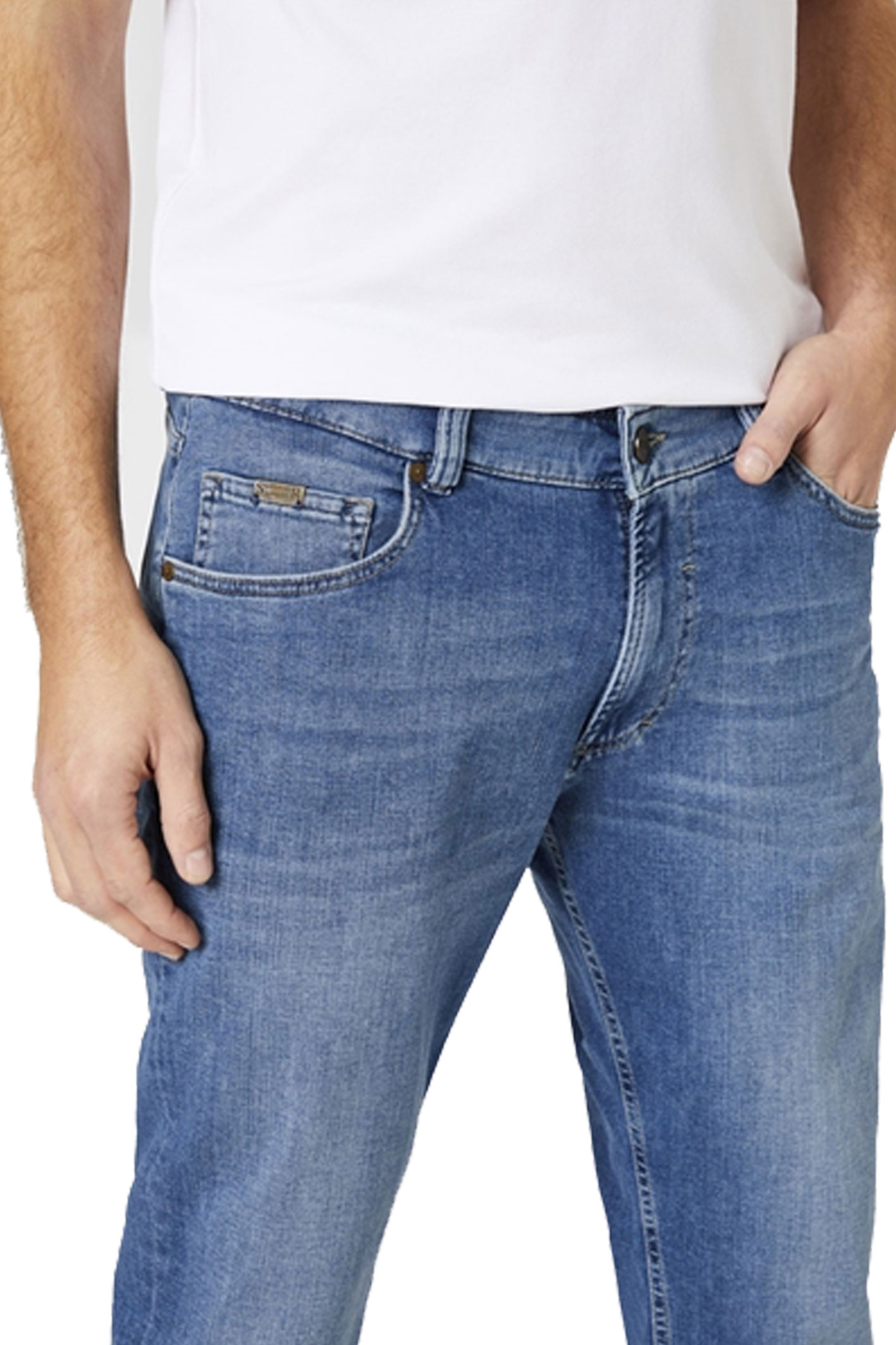 DUKE Light Blue Stone Moustache Regular Fit