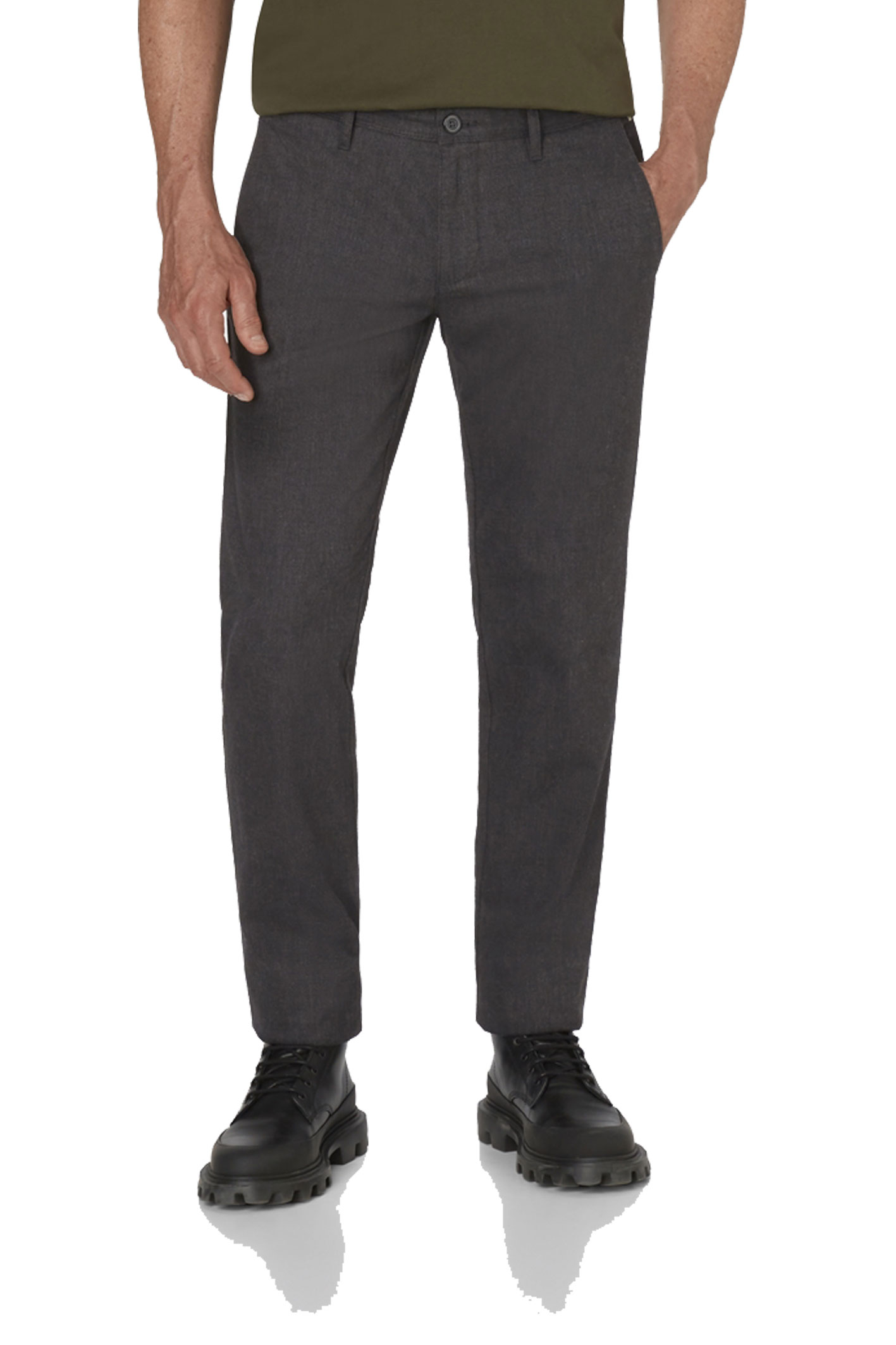 JASPER CHINO Anthrazit Melange Slim Fit