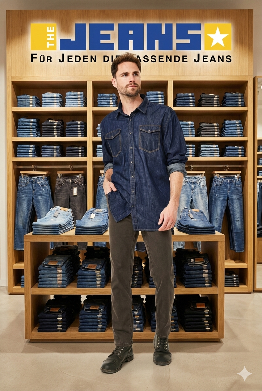 JEANSHEMD Double Face Check Rinse Wash