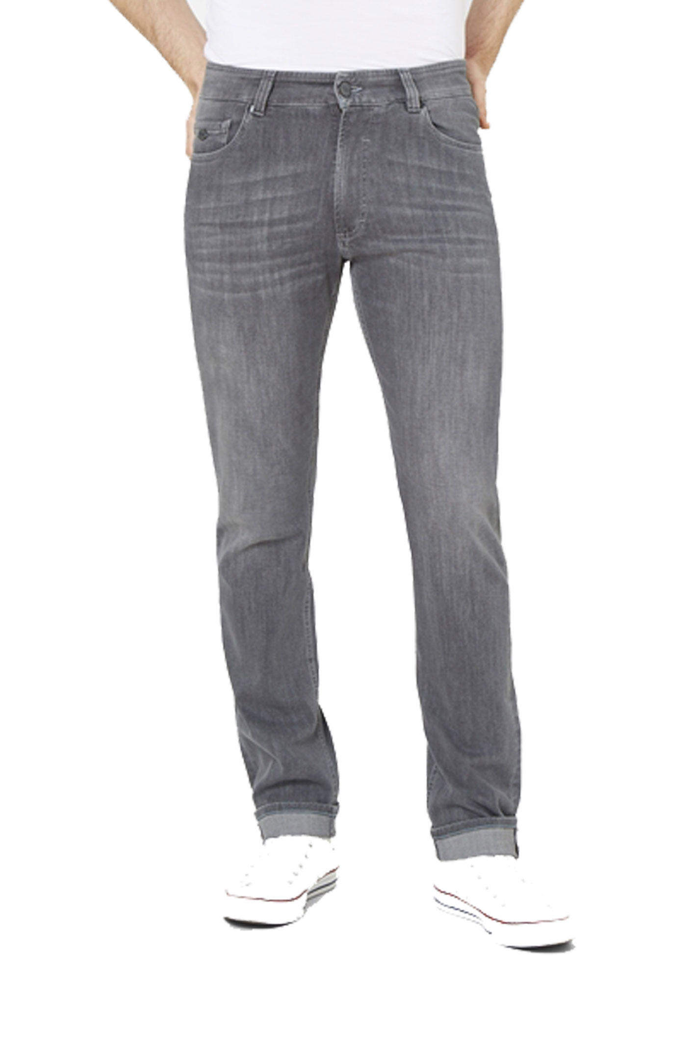 DUKE Lefthand Light Grey Stone Moustache Regular Fit