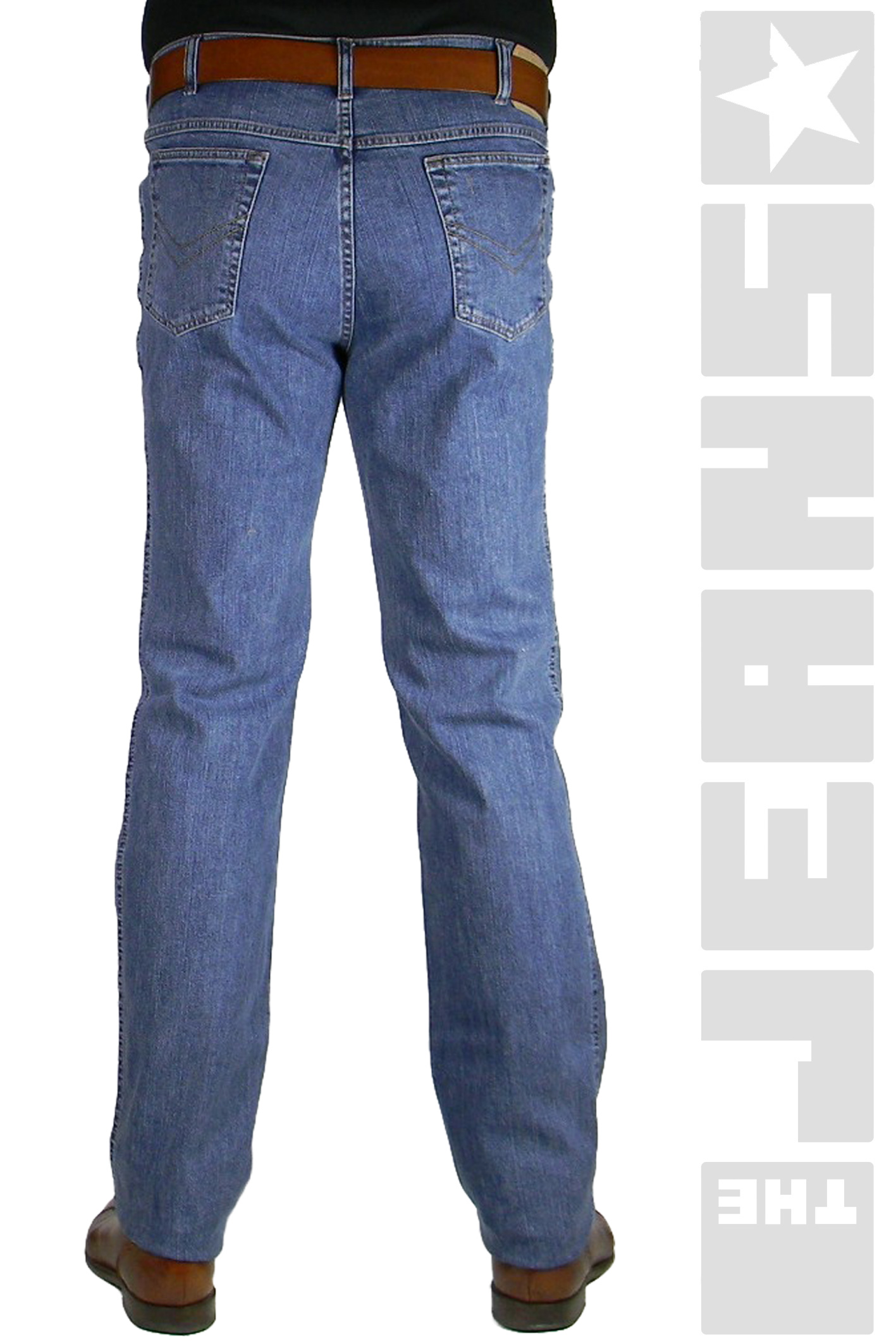 302-Classic Stretch Mid.Blue bis Übergröße 60