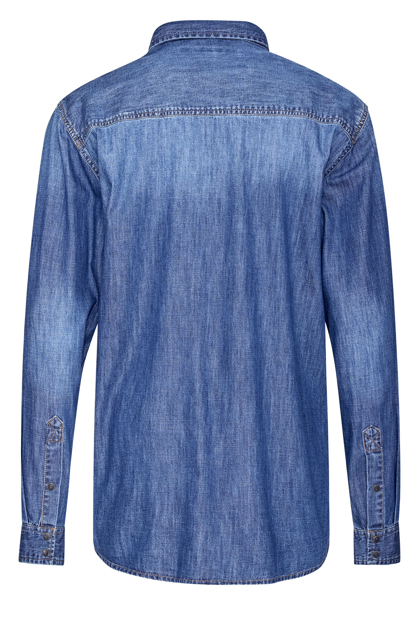 JEANSHEMD Double Face Check Mid Blue Used