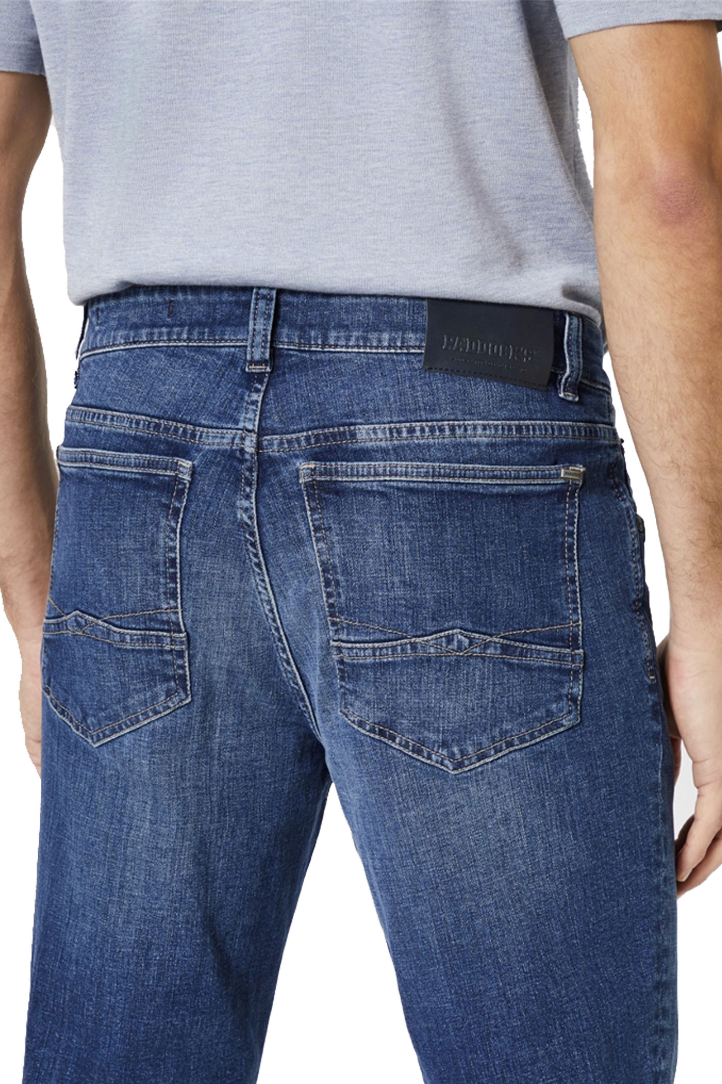 PIPE Mid Blue With Handwork Slim Fit