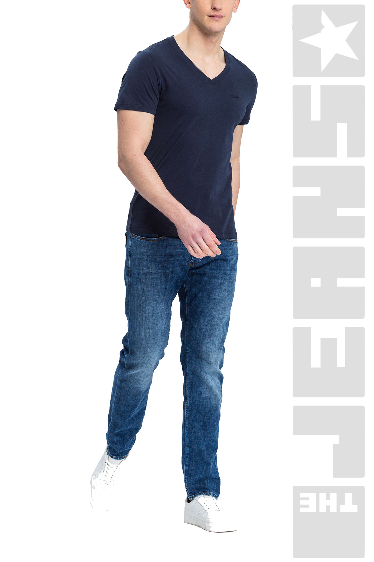 939-Tapered Dark Mid Blue