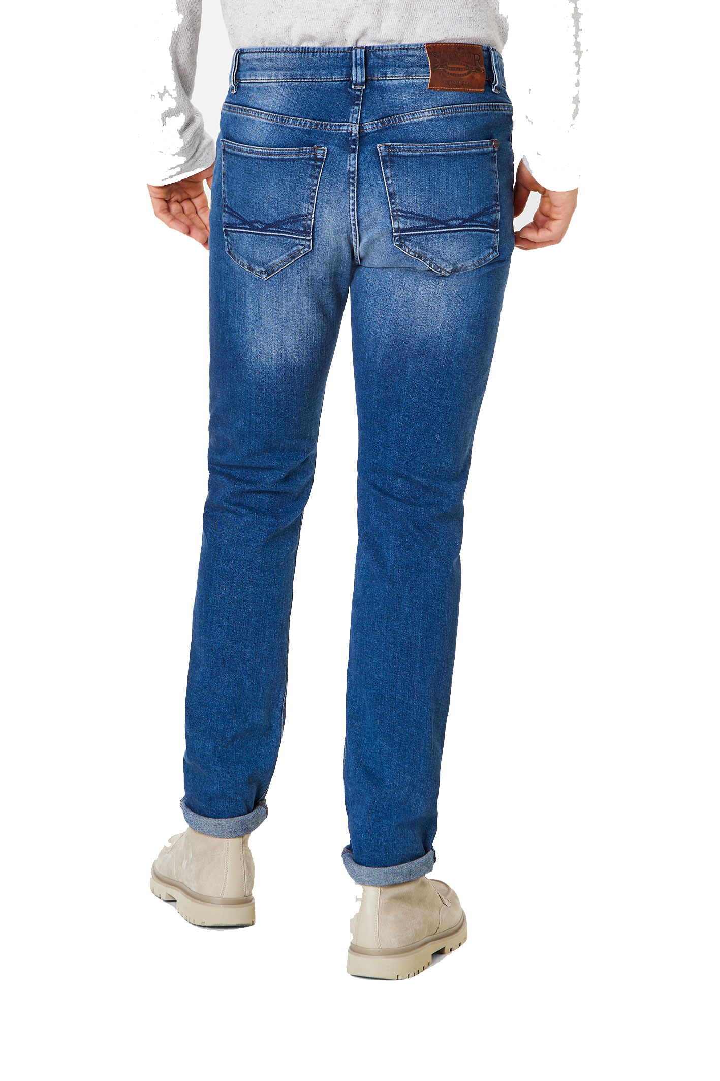 DUKE Dark Blue Vintage Wash Regular Fit