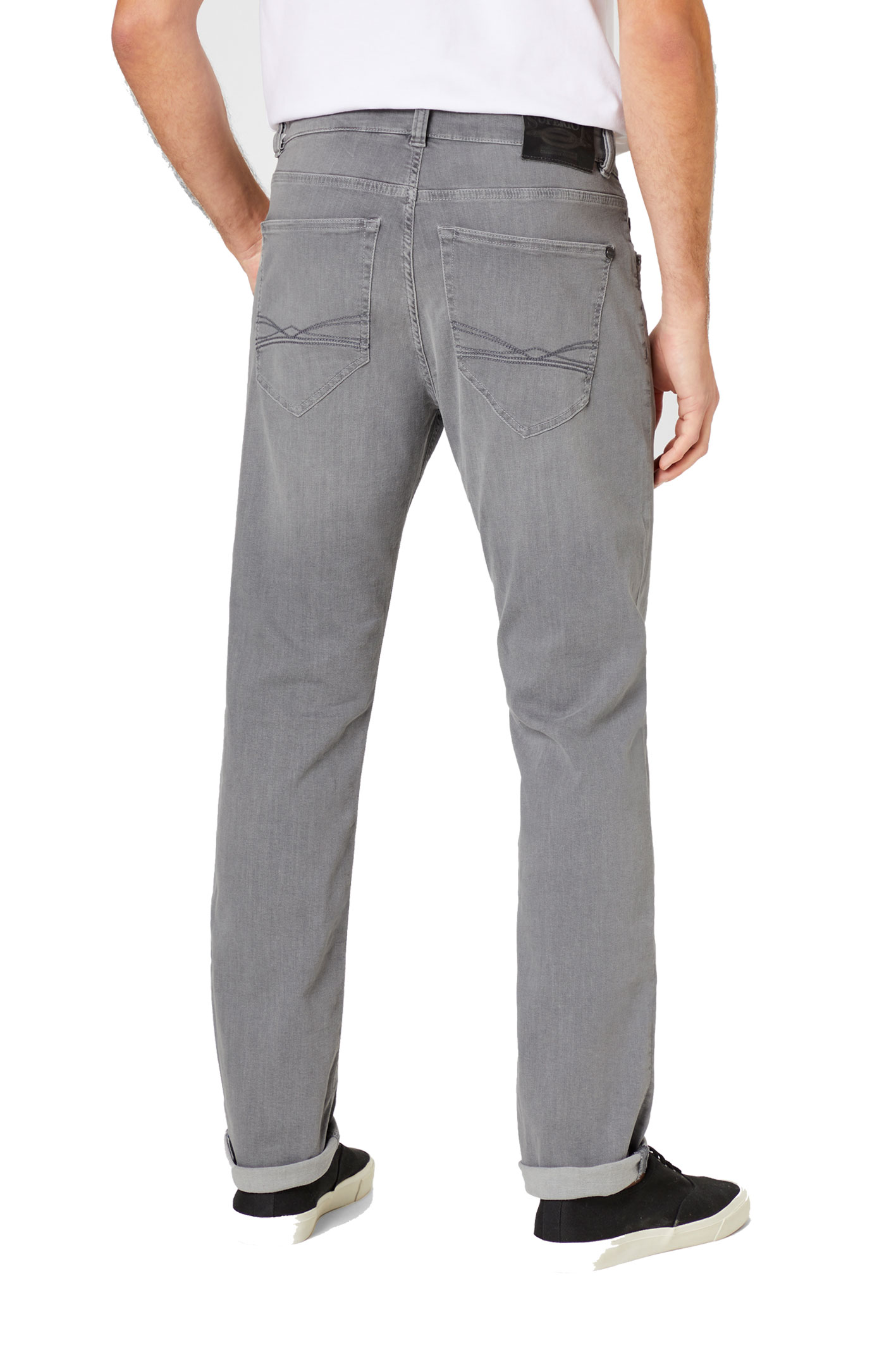 DUKE Light Grey Moustache Regular Fit