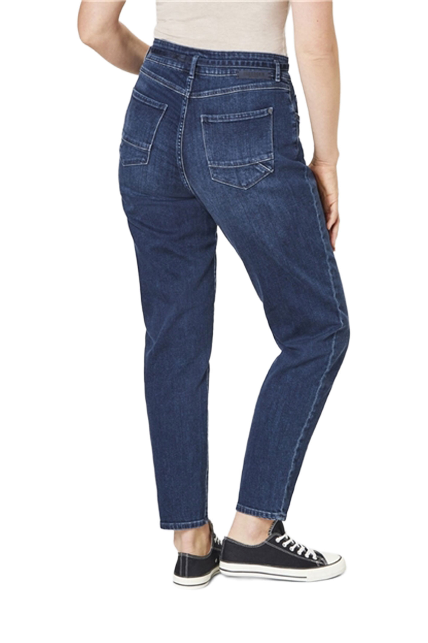 CARO Dark Blue Heavy Wash 3D Pleats Tapered