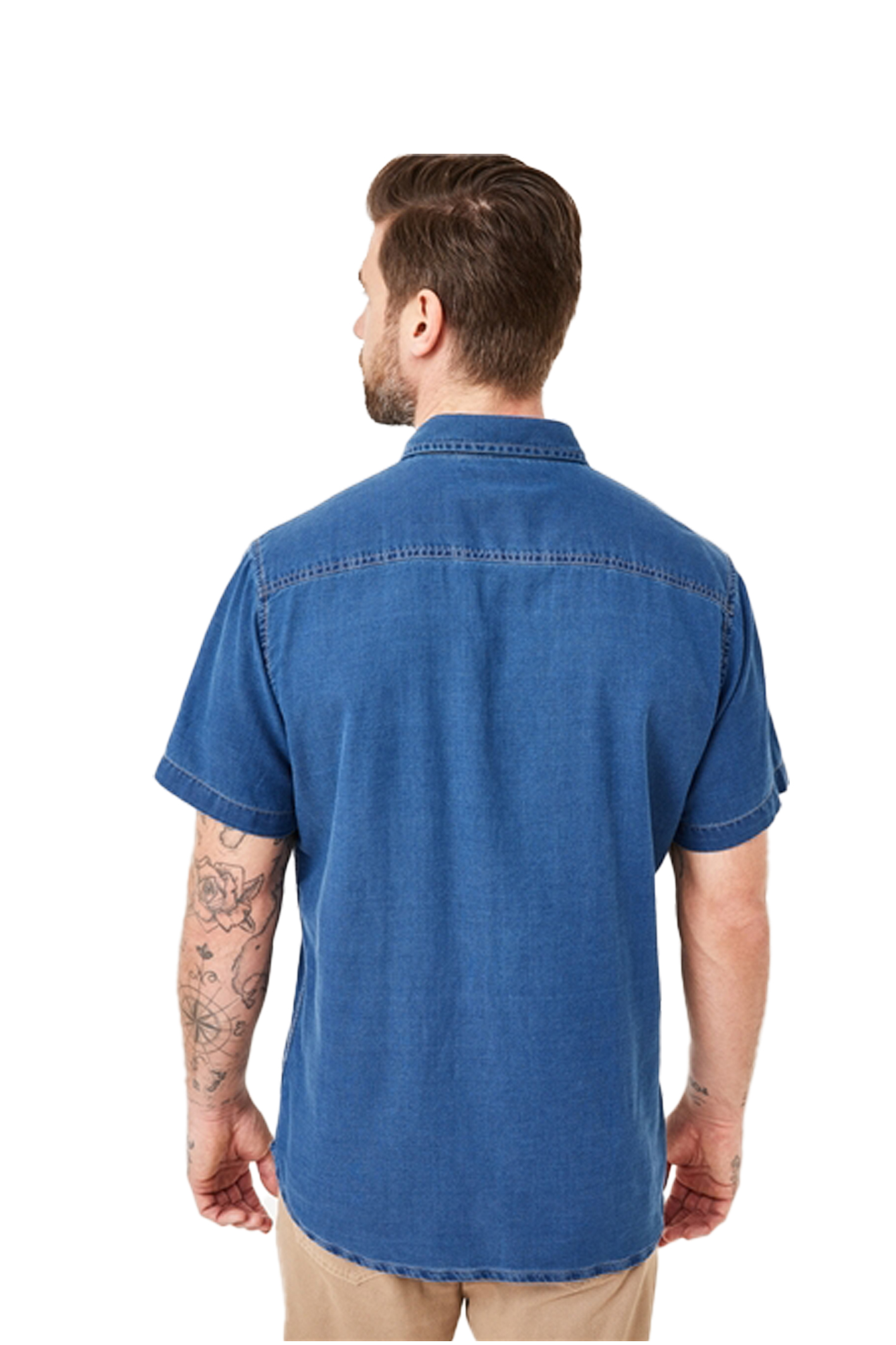 JEANSHEMD Kurzarm Light Blue